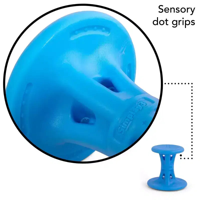 Tabouret d'équilibre en plastique bleu pour 1 enfant, hauteur fixe de 35,5 cm