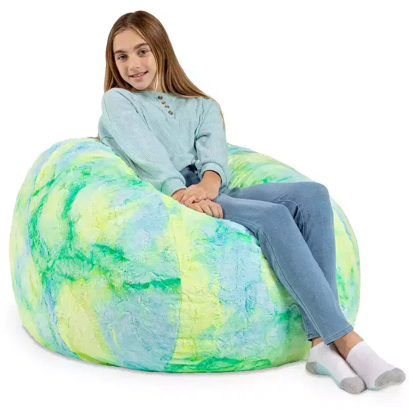 Pouf en fausse fourrure – Plusieurs coloris – 1 place