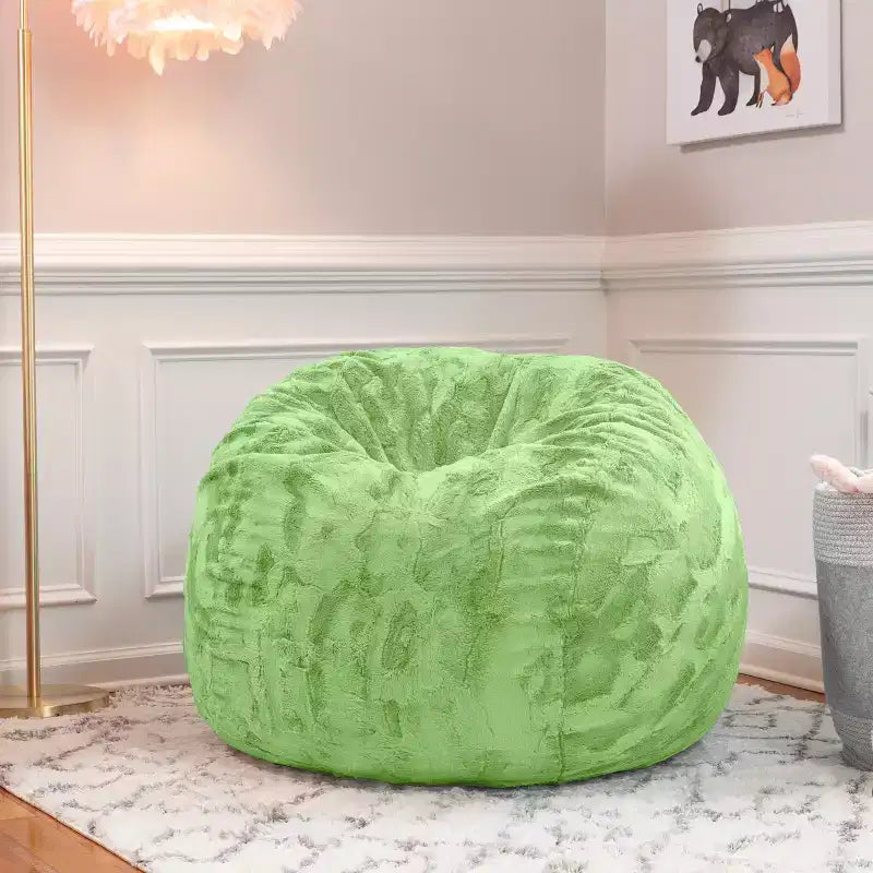 Pouf en fausse fourrure – Plusieurs coloris – 1 place