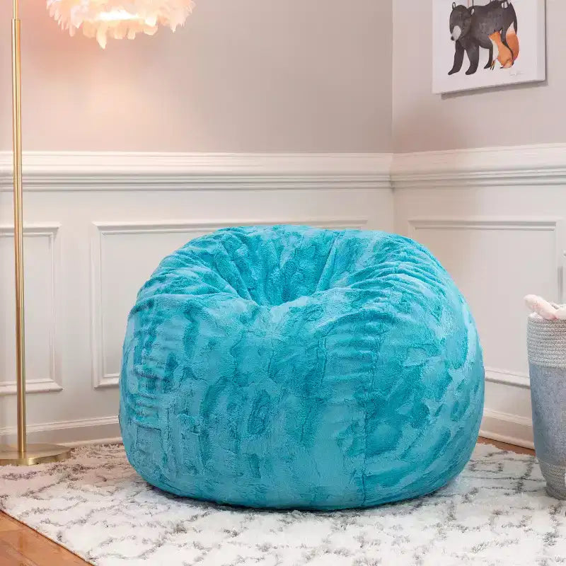 Pouf en fausse fourrure – Plusieurs coloris – 1 place