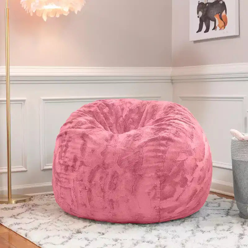 Pouf en fausse fourrure – Plusieurs coloris – 1 place