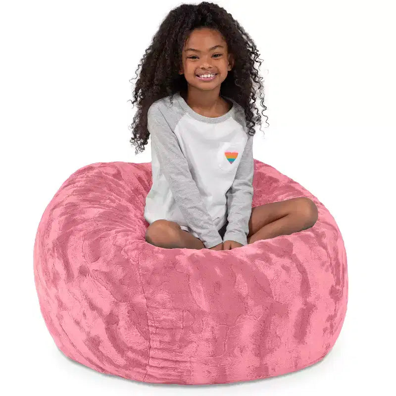 Pouf en fausse fourrure – Plusieurs coloris – 1 place