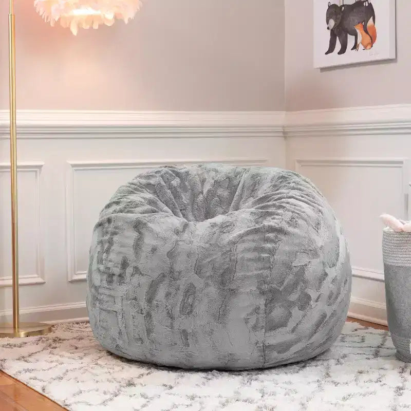 Pouf en fausse fourrure – Plusieurs coloris – 1 place