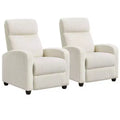 Yaheetech Set of 2 Modern Recliner Sofa with Pocket Springs for Living Room, Bedroom, Home Theater