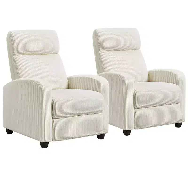 Yaheetech Set of 2 Modern Recliner Sofa with Pocket Springs for Living Room, Bedroom, Home Theater