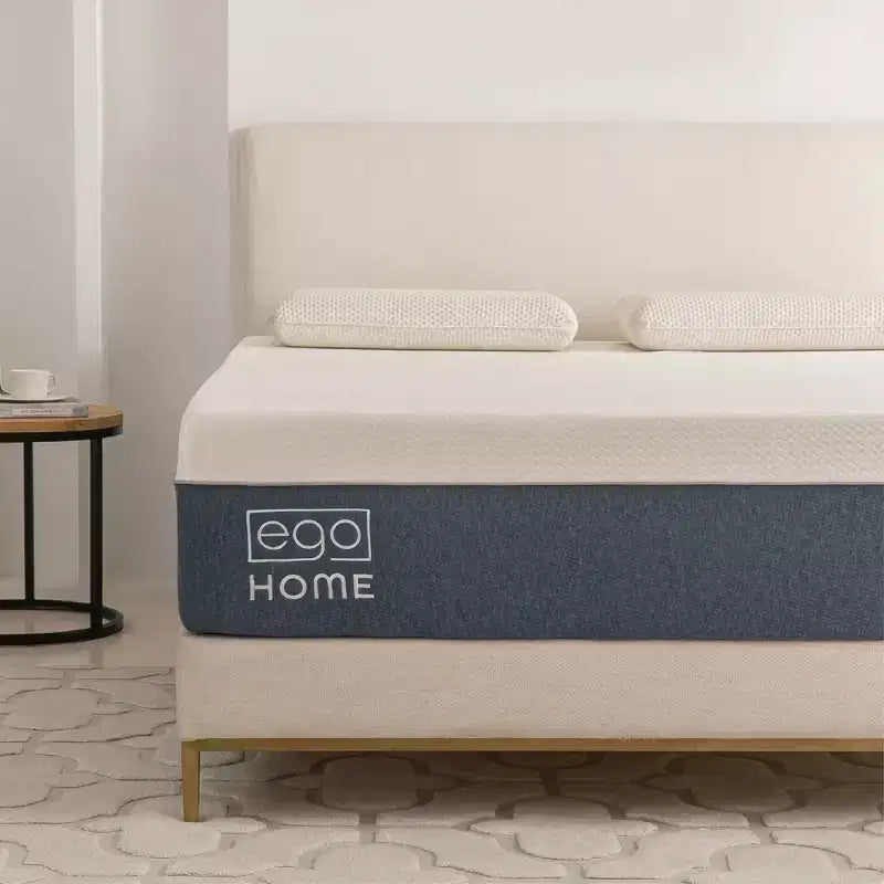 Matelas en mousse à mémoire de forme au gel 14", blanc, fermeté moyenne, 1 personne, avec housse tricotée rafraîchissante