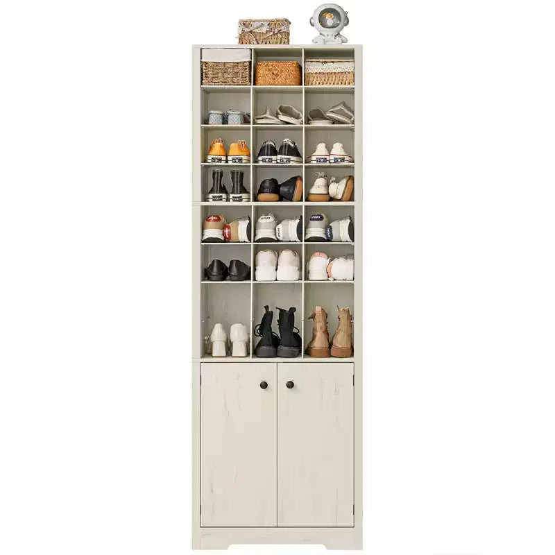 Meuble à chaussures blanc, 10 niveaux, autoportant, jusqu'à 24 paires