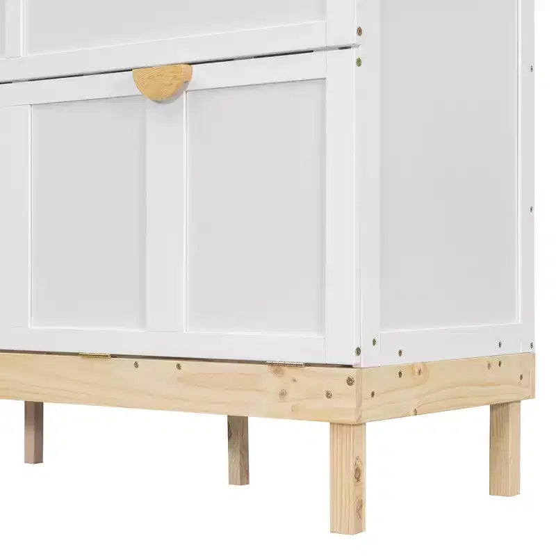 Lit escamotable Queen gris/blanc, se plie en armoire, 2 couchages
