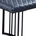 HomeRoots 47 Dark Gray and Black Faux Leather Upholstered Dining Bench