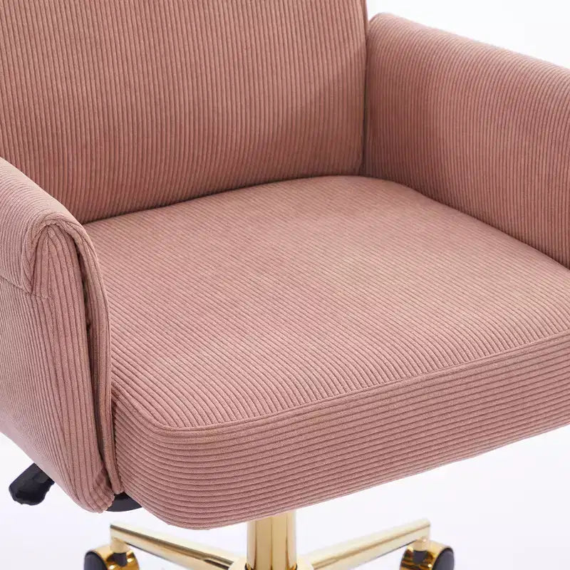 Chaise de bureau mi-dossier en tissu rayé, hauteur réglable, monoplace – Noir / Gris / Vert / Bleu clair / Rose clair / Blanc
