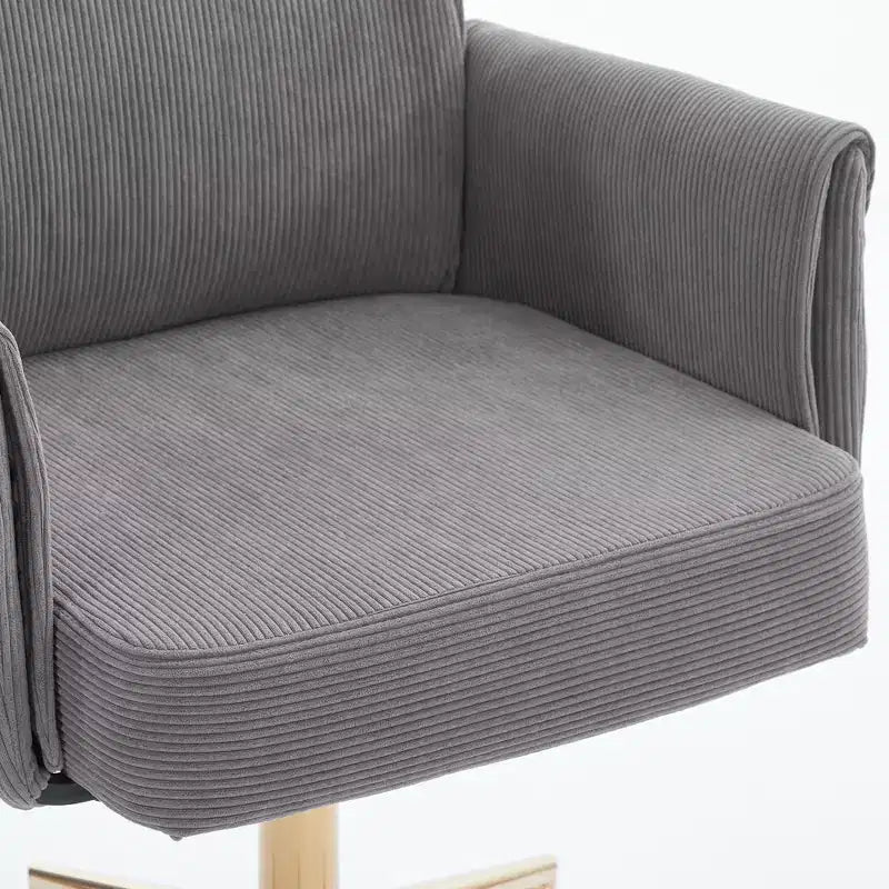 Chaise de bureau mi-dossier en tissu rayé, hauteur réglable, monoplace – Noir / Gris / Vert / Bleu clair / Rose clair / Blanc