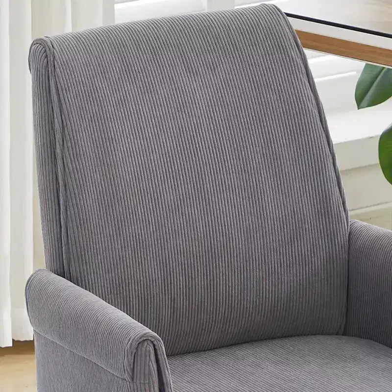 Chaise de bureau mi-dossier en tissu rayé, hauteur réglable, monoplace – Noir / Gris / Vert / Bleu clair / Rose clair / Blanc