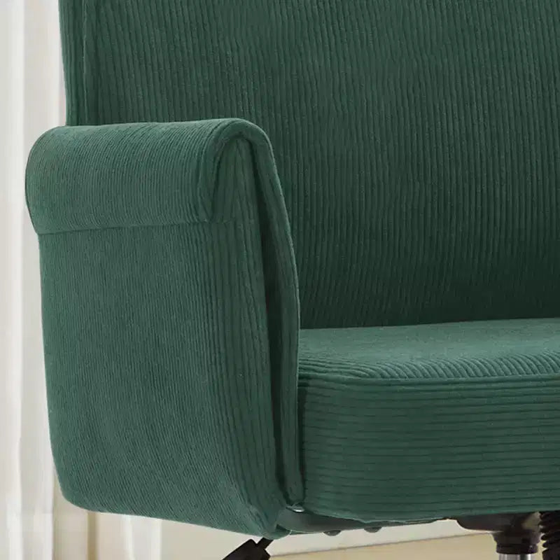 Chaise de bureau mi-dossier en tissu rayé, hauteur réglable, monoplace – Noir / Gris / Vert / Bleu clair / Rose clair / Blanc
