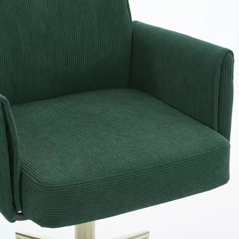 Chaise de bureau mi-dossier en tissu rayé, hauteur réglable, monoplace – Noir / Gris / Vert / Bleu clair / Rose clair / Blanc