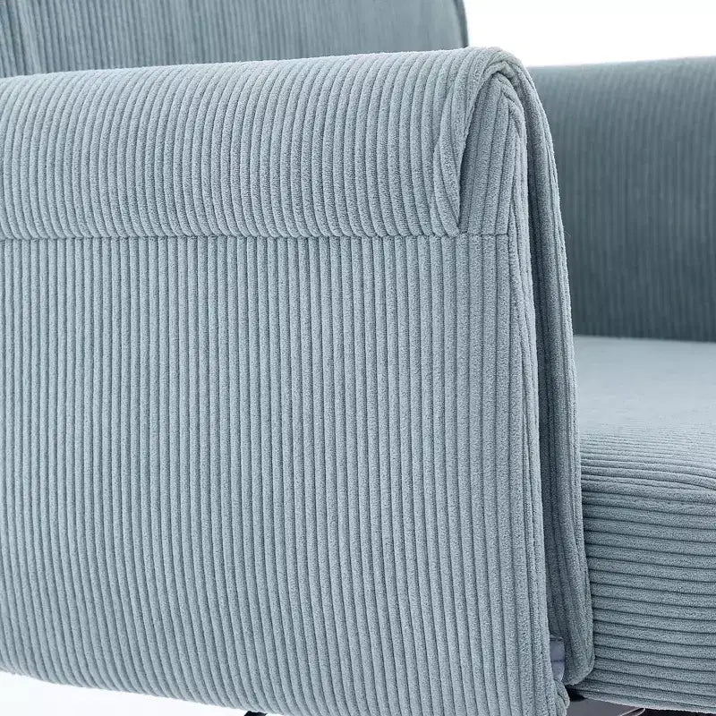 Chaise de bureau mi-dossier en tissu rayé, hauteur réglable, monoplace – Noir / Gris / Vert / Bleu clair / Rose clair / Blanc