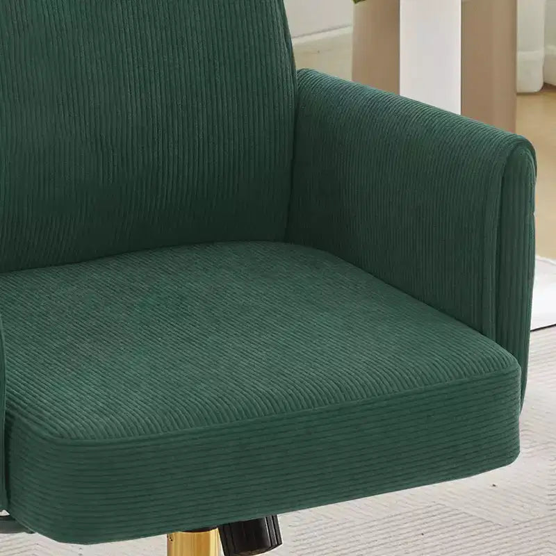 Chaise de bureau mi-dossier en tissu rayé, hauteur réglable, monoplace – Noir / Gris / Vert / Bleu clair / Rose clair / Blanc