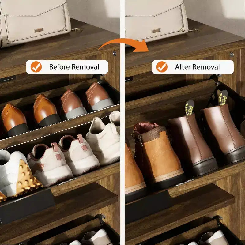 Meuble à chaussures cannelé