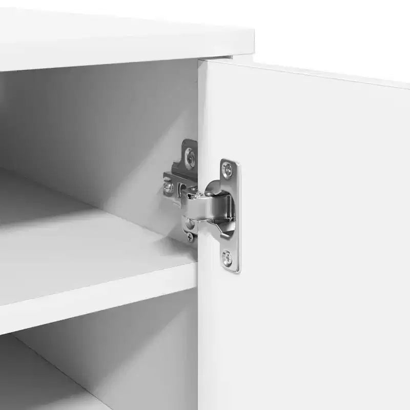 Meuble à chaussures blanc avec 6 étagères, 1 porte, pour 1 personne