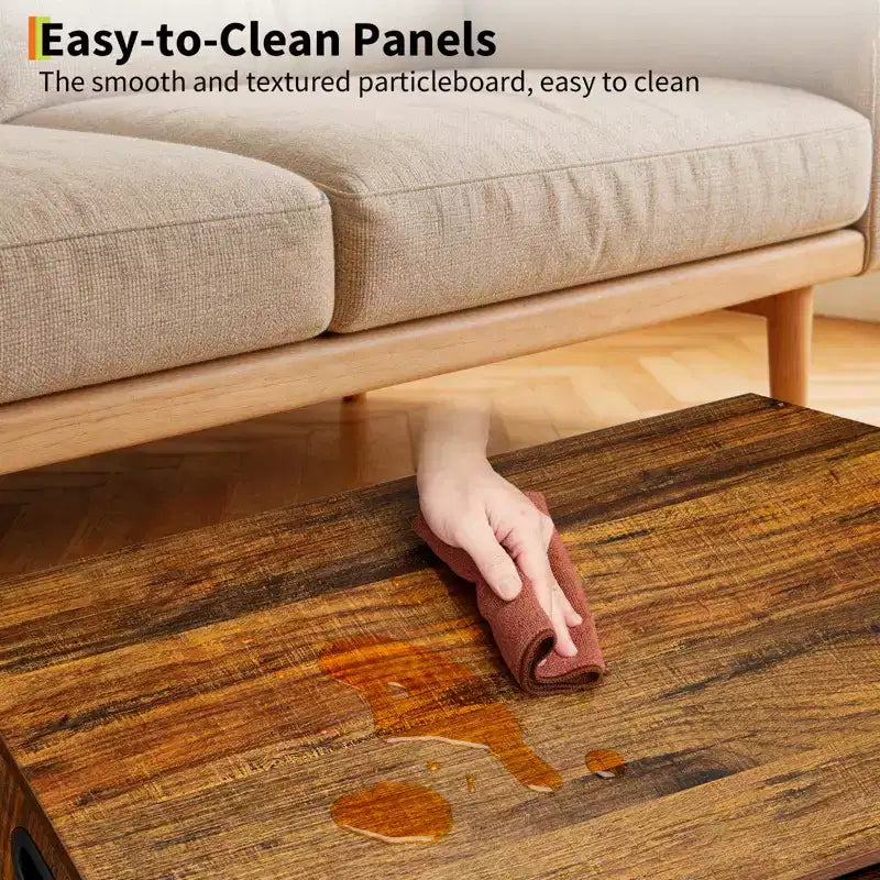 Coffre de rangement en bois brun/gris – Banc 1 place, 99,8 cm L