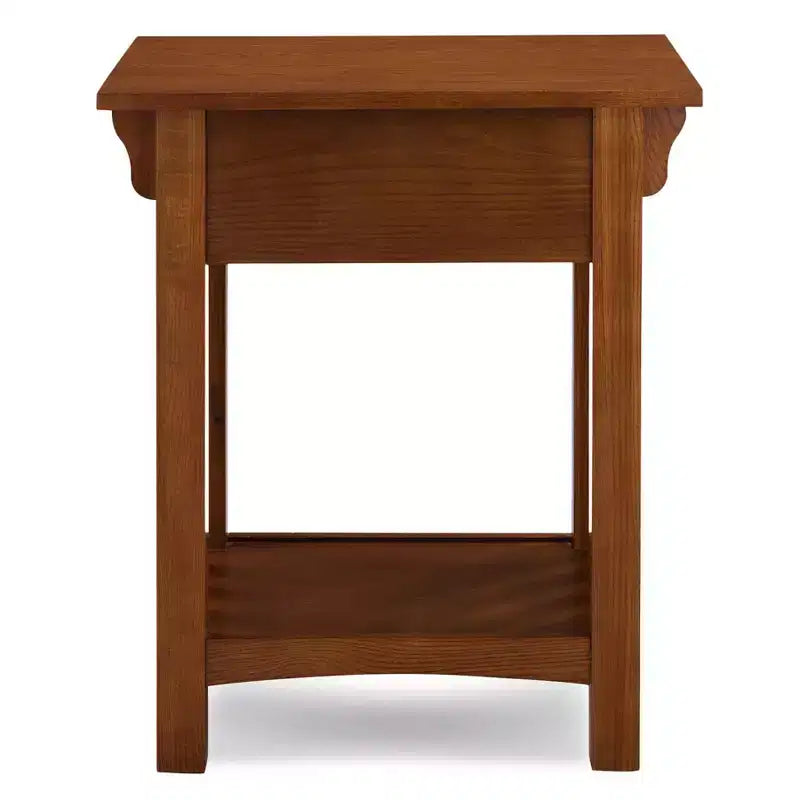 Table d'appoint de style Mission en chêne moyen avec tiroir – 1 pièce