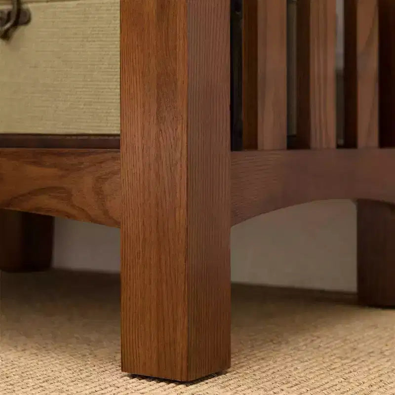 Table d'appoint de style Mission en chêne moyen avec tiroir – 1 pièce