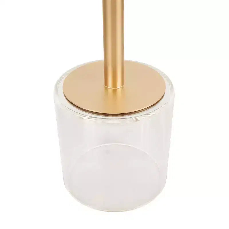 Table d'appoint ronde en acrylique transparent et doré, style moderne, 1 pièce