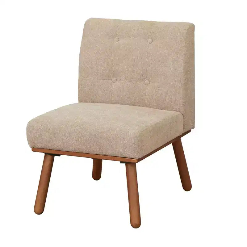 Fauteuil d'appoint sans accoudoirs capitonné gris/bleu/beige pour 1 personne