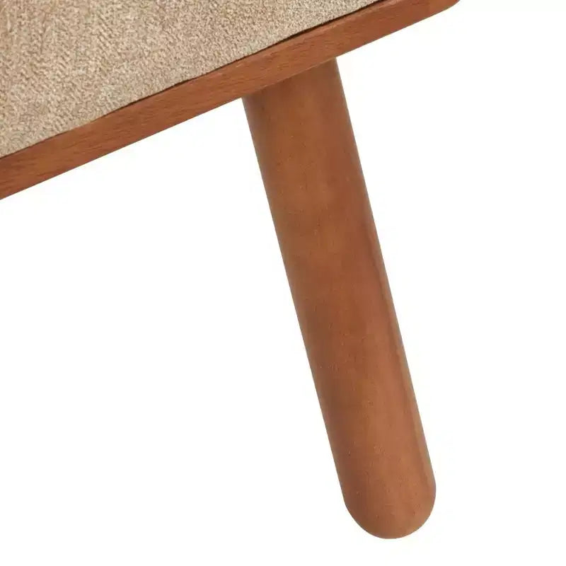 Fauteuil d'appoint sans accoudoirs capitonné gris/bleu/beige pour 1 personne