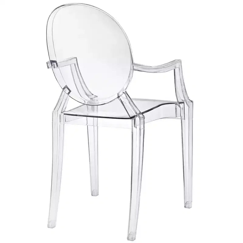 Fauteuil de salle à manger en polycarbonate noir / bleu / transparent / rose / fumé, 1 place