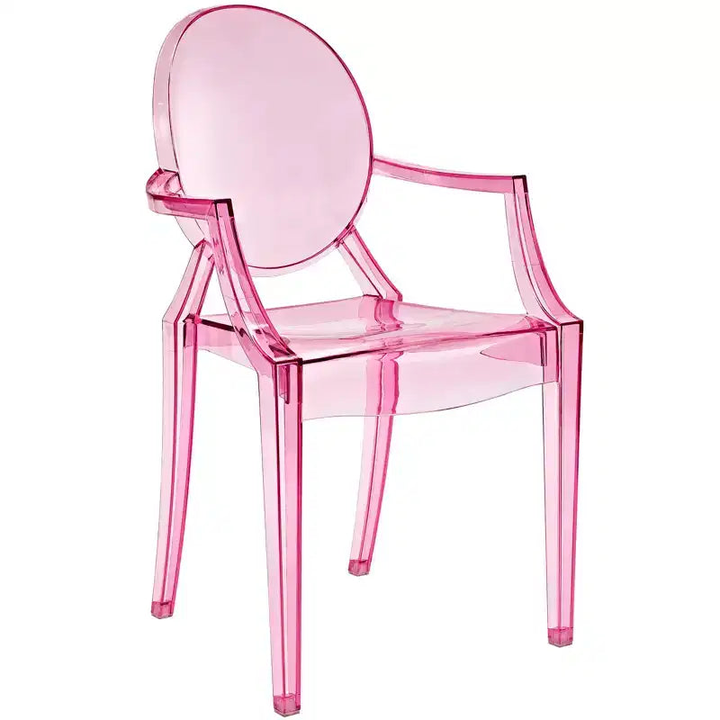 Fauteuil de salle à manger en polycarbonate noir / bleu / transparent / rose / fumé, 1 place