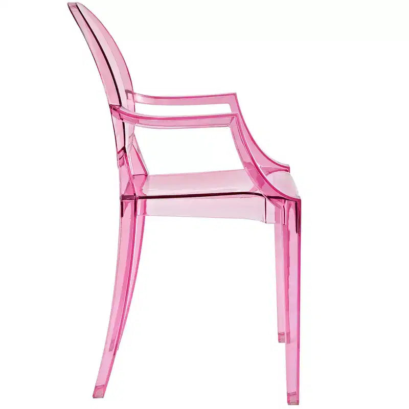 Fauteuil de salle à manger en polycarbonate noir / bleu / transparent / rose / fumé, 1 place