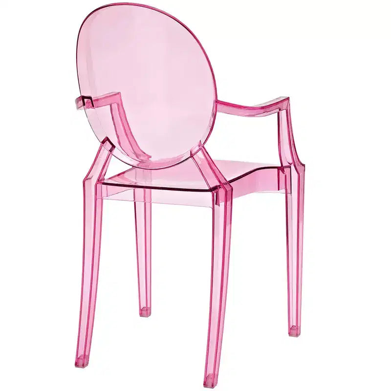 Fauteuil de salle à manger en polycarbonate noir / bleu / transparent / rose / fumé, 1 place