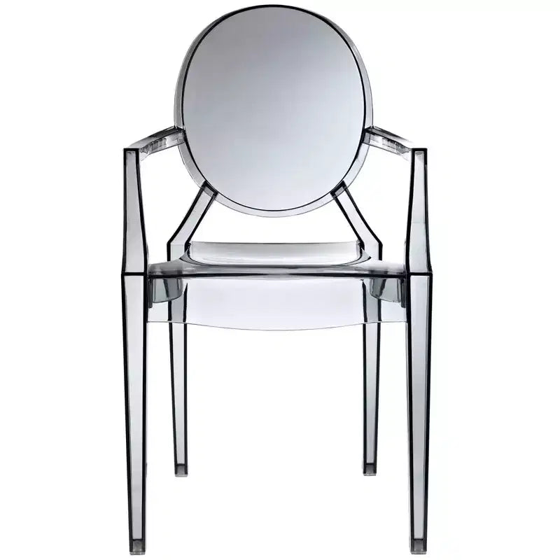 Fauteuil de salle à manger en polycarbonate noir / bleu / transparent / rose / fumé, 1 place