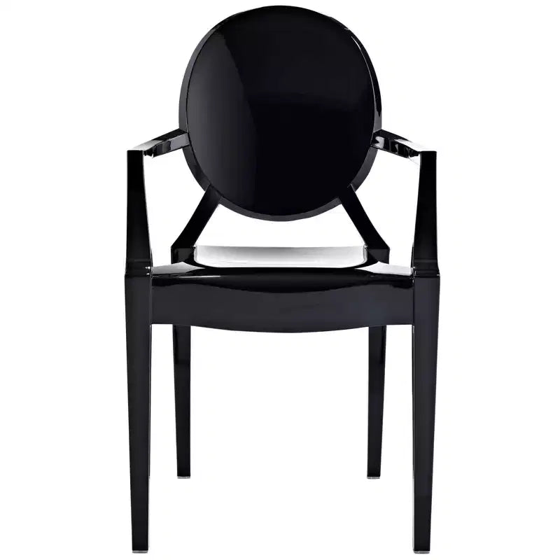 Fauteuil de salle à manger en polycarbonate noir / bleu / transparent / rose / fumé, 1 place