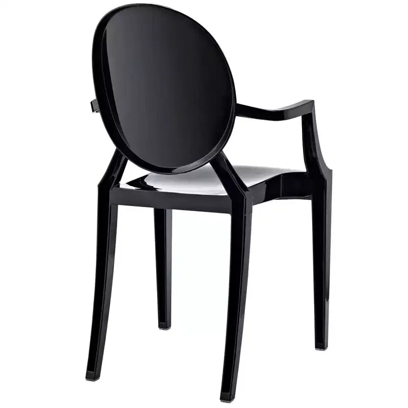 Fauteuil de salle à manger en polycarbonate noir / bleu / transparent / rose / fumé, 1 place