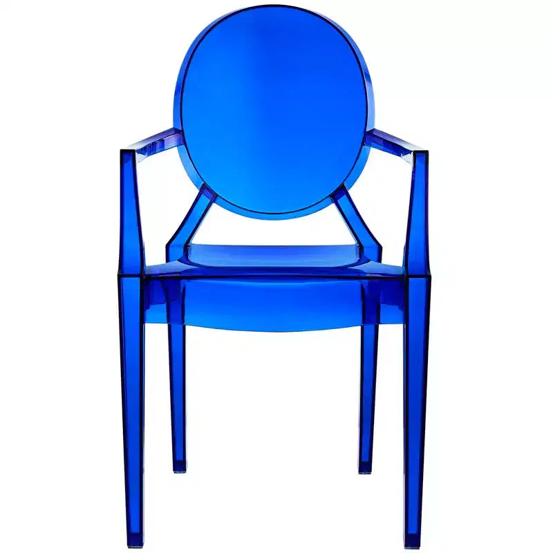 Fauteuil de salle à manger en polycarbonate noir / bleu / transparent / rose / fumé, 1 place