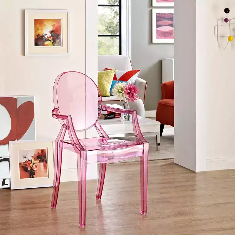 Fauteuil de salle à manger en polycarbonate noir / bleu / transparent / rose / fumé, 1 place