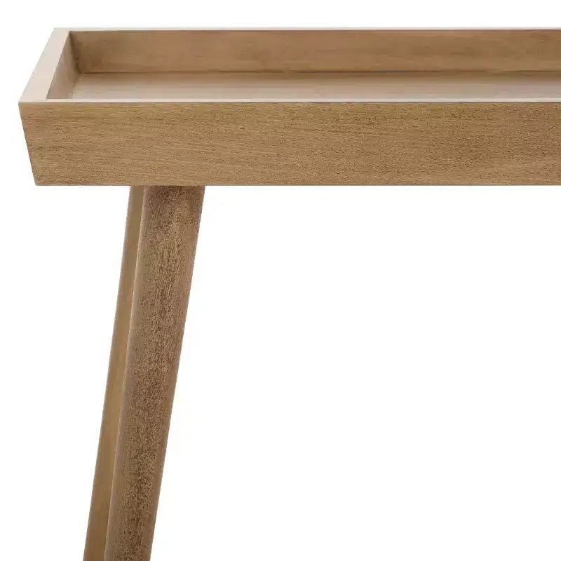 Table basse rectangulaire avec étagère – Beige / Bleu / Marron / Gris / Blanc cassé, 1 pièce