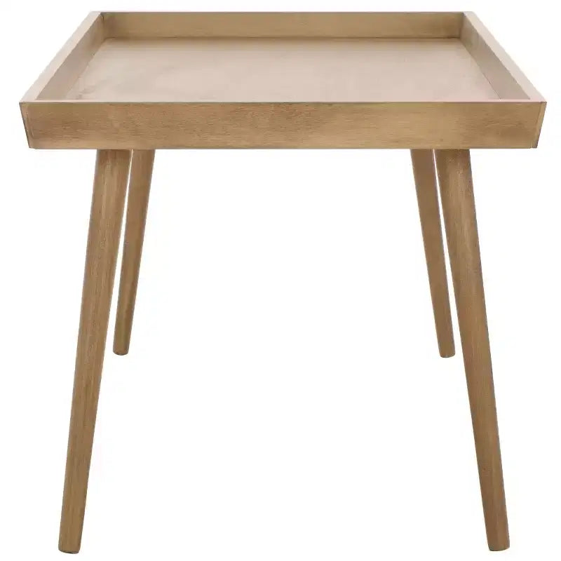 Table basse rectangulaire avec étagère – Beige / Bleu / Marron / Gris / Blanc cassé, 1 pièce