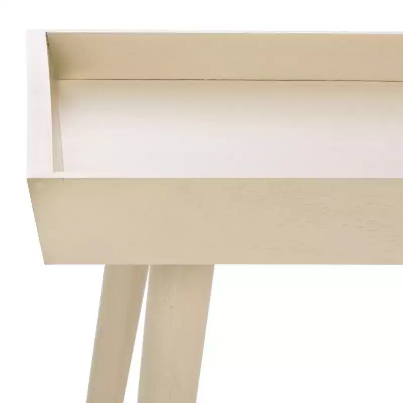 Table basse rectangulaire avec étagère – Beige / Bleu / Marron / Gris / Blanc cassé, 1 pièce