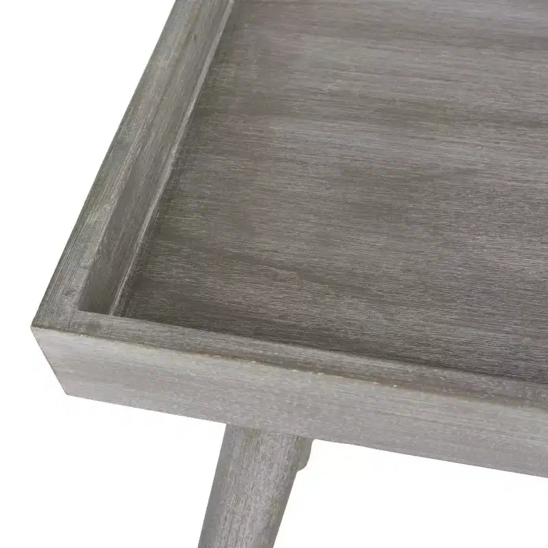 Table basse rectangulaire avec étagère – Beige / Bleu / Marron / Gris / Blanc cassé, 1 pièce