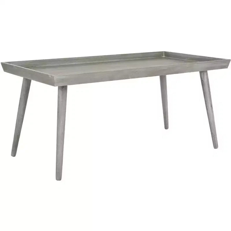 Table basse rectangulaire avec étagère – Beige / Bleu / Marron / Gris / Blanc cassé, 1 pièce