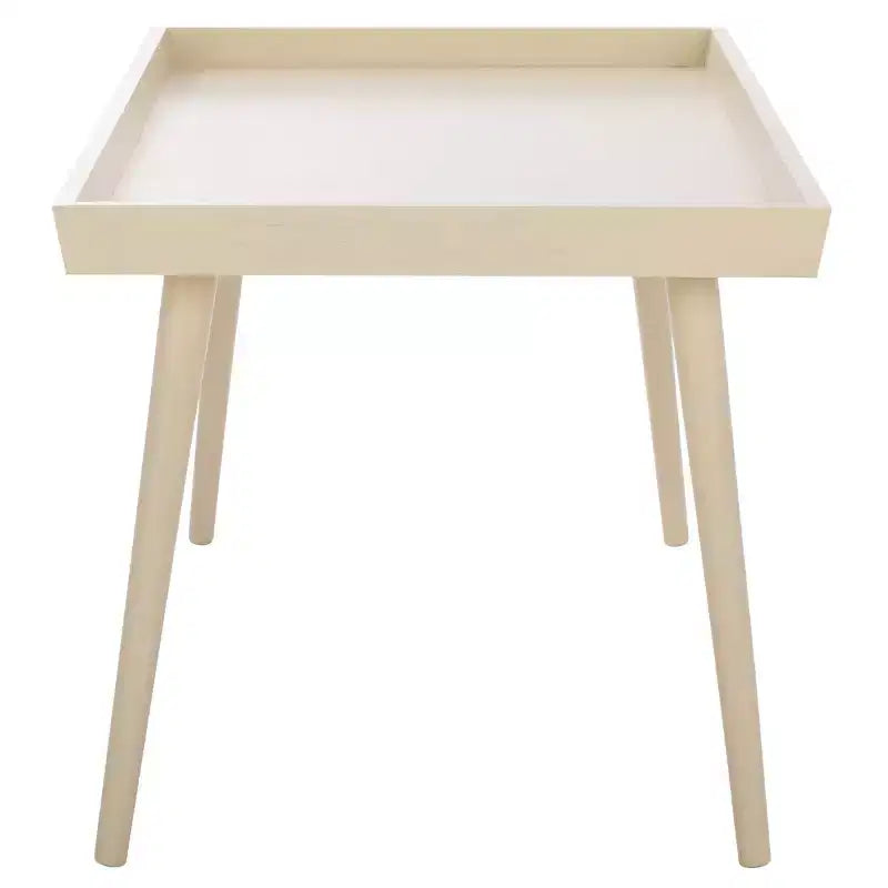 Table basse rectangulaire avec étagère – Beige / Bleu / Marron / Gris / Blanc cassé, 1 pièce