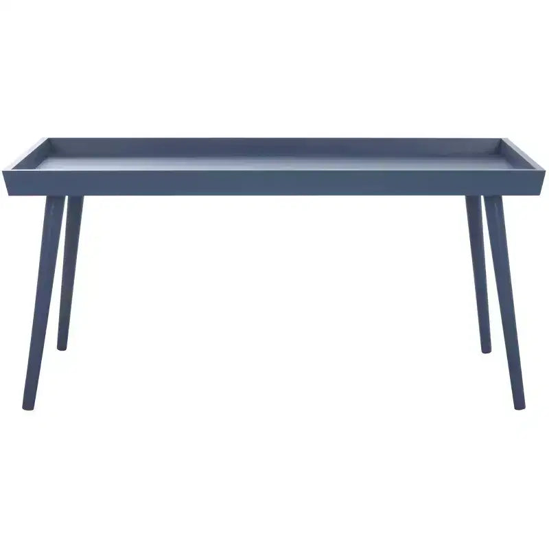 Table basse rectangulaire avec étagère – Beige / Bleu / Marron / Gris / Blanc cassé, 1 pièce