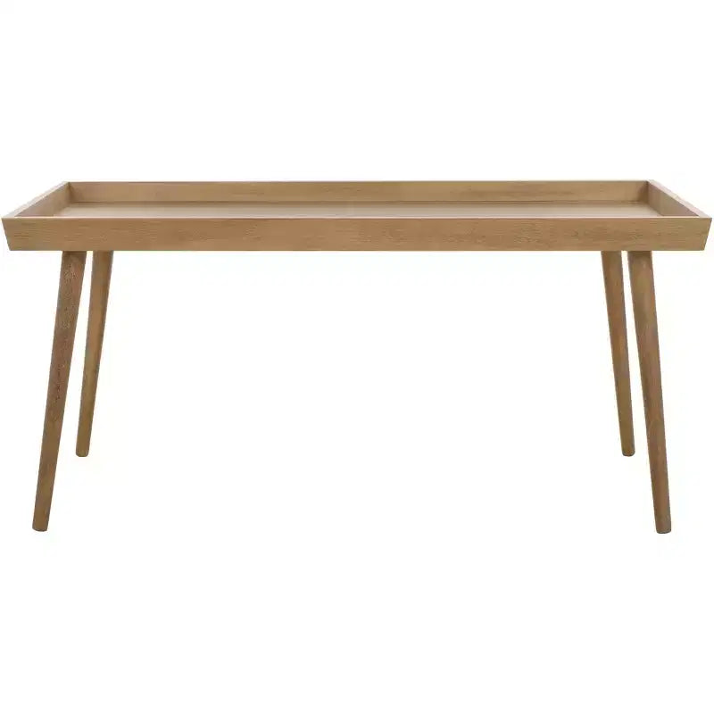 Table basse rectangulaire avec étagère – Beige / Bleu / Marron / Gris / Blanc cassé, 1 pièce