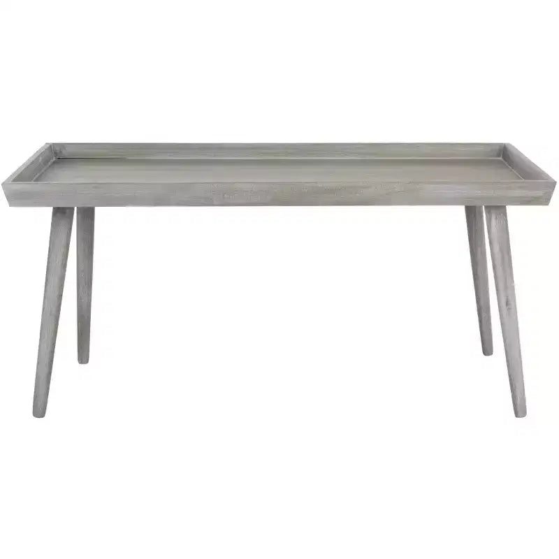 Table basse rectangulaire avec étagère – Beige / Bleu / Marron / Gris / Blanc cassé, 1 pièce