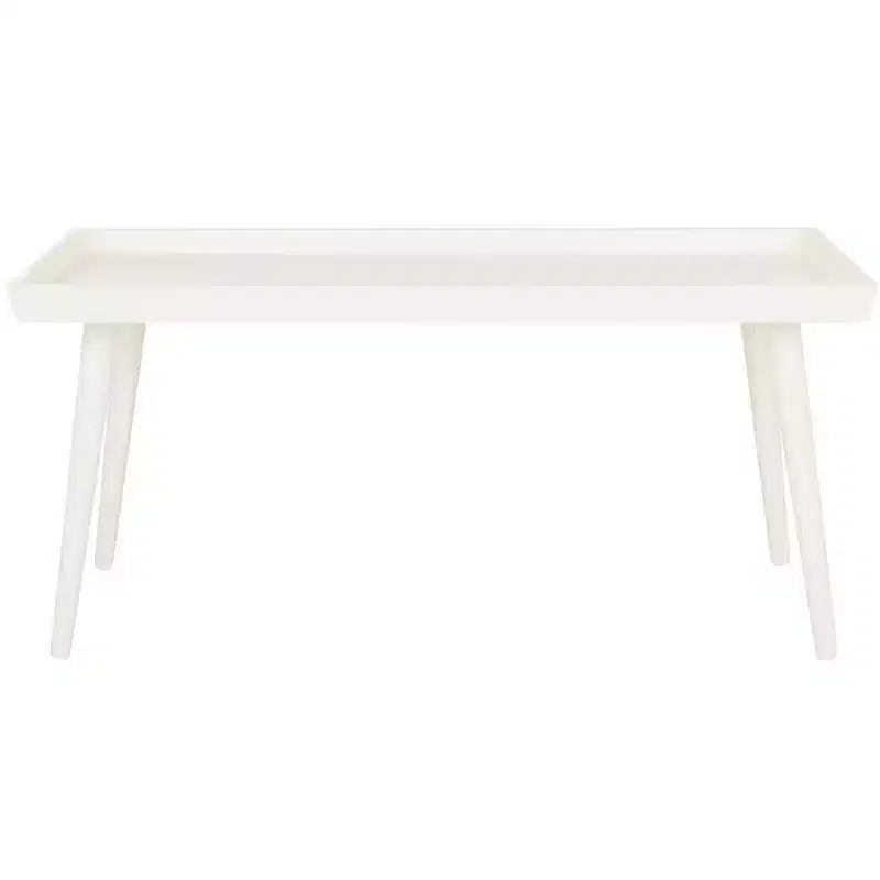 Table basse rectangulaire avec étagère – Beige / Bleu / Marron / Gris / Blanc cassé, 1 pièce